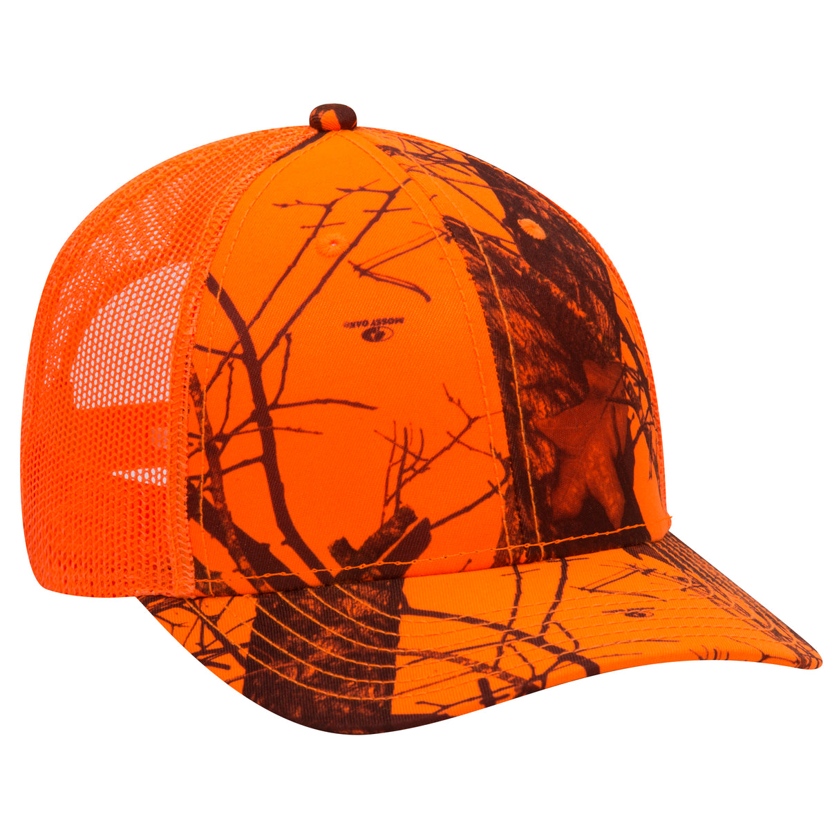 OTTO CAP® Mossy Oak Camouflage 6 Panel Low Profile Mesh Back Trucker Hat OTTO 171-1293
