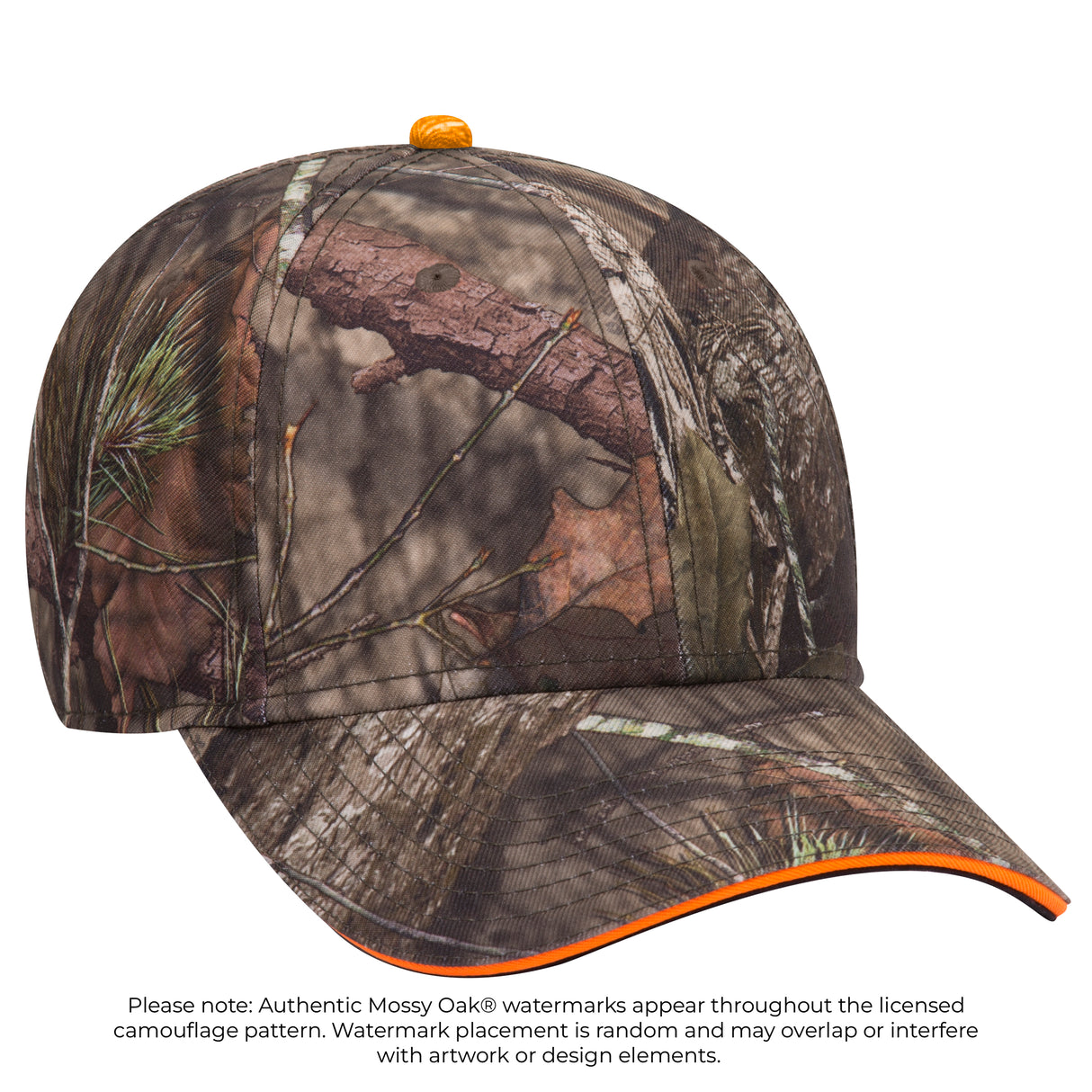 OTTO CAP® Mossy Oak Camouflage Sandwich Visor 6 Panel Low Profile Baseball Cap OTTO 171-1294