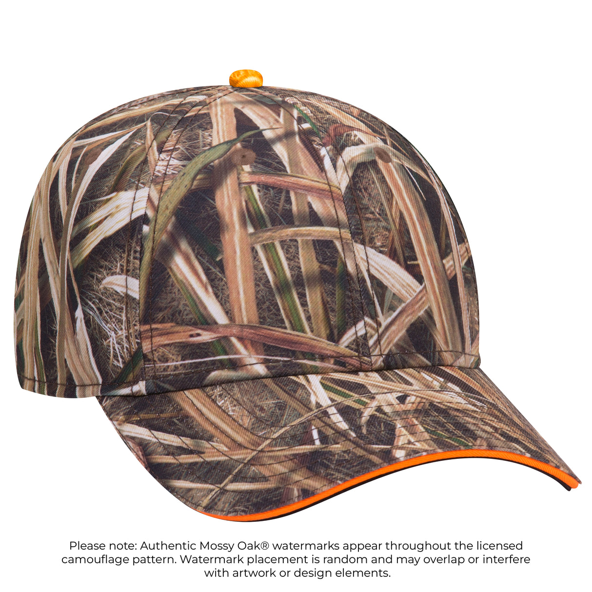 OTTO CAP® Mossy Oak Camouflage Sandwich Visor 6 Panel Low Profile Baseball Cap OTTO 171-1294