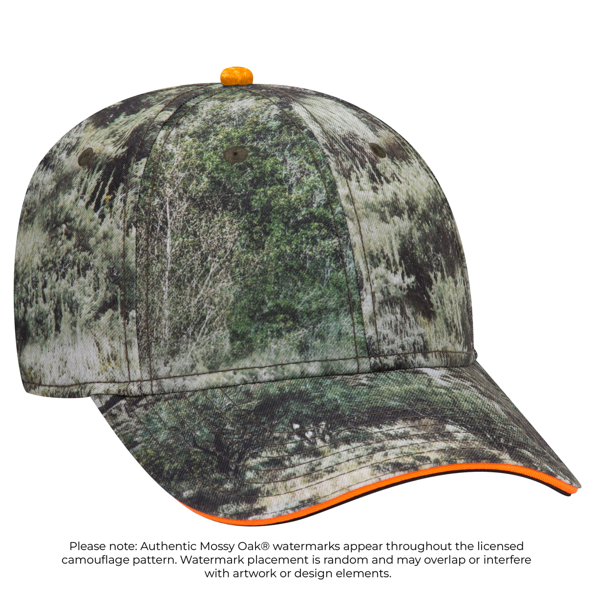 OTTO CAP® Mossy Oak Camouflage Sandwich Visor 6 Panel Low Profile Baseball Cap OTTO 171-1294