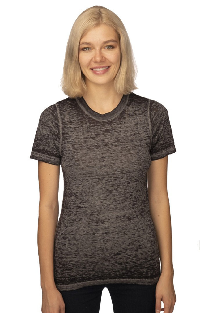 Royal Apparel 17151BO Unisex Burnout Wash Tee - Charcoal