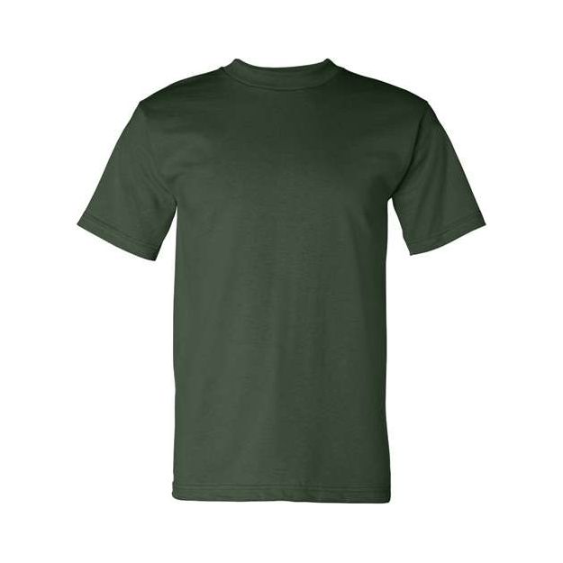 Bayside Unisex USA-Made Heavyweight T-Shirt - Forest Green - Bayside 5100 Bayside Forest Green S