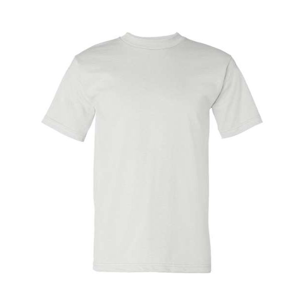 Bayside Unisex USA-Made Heavyweight T-Shirt - White - Bayside 5100 Bayside