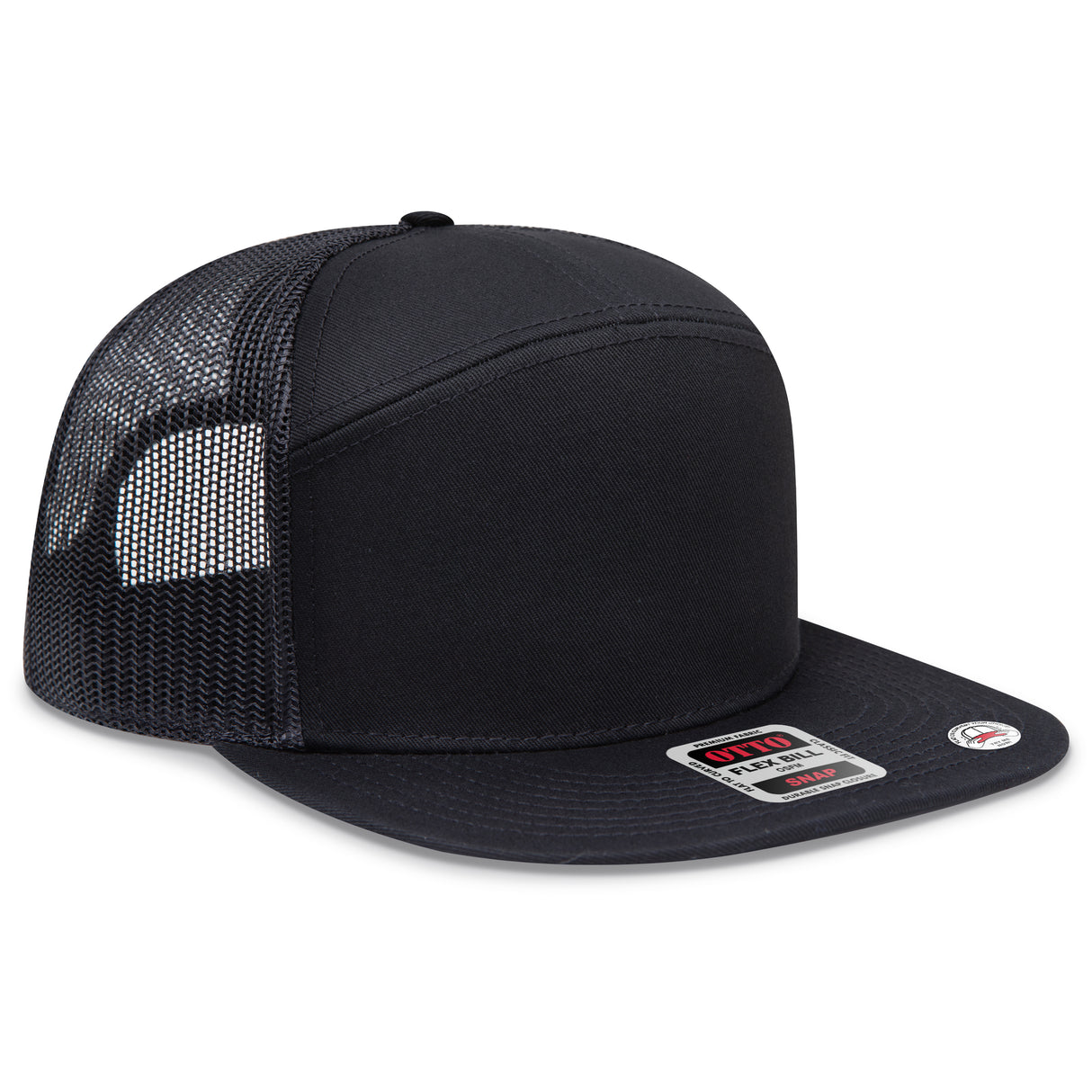 OTTO CAP® OTTO SNAP 7 Panel Pro Style Mesh Back Trucker Snapback Hat OTTO 172-1298