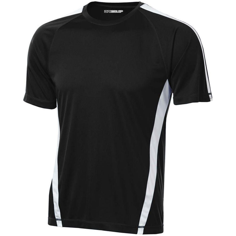 Mens Colorblock Competitor Tee DRI-EQUIP X-Small Black/White