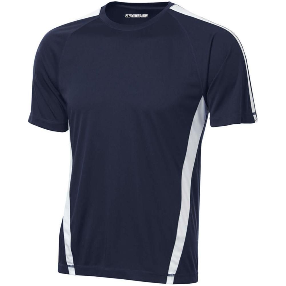 Mens Colorblock Competitor Tee DRI-EQUIP X-Small True Navy/White
