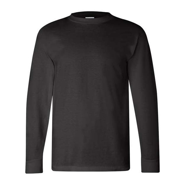 Bayside Unisex USA-Made Long Sleeve T-Shirt - Black - Bayside 6100 Bayside Black S