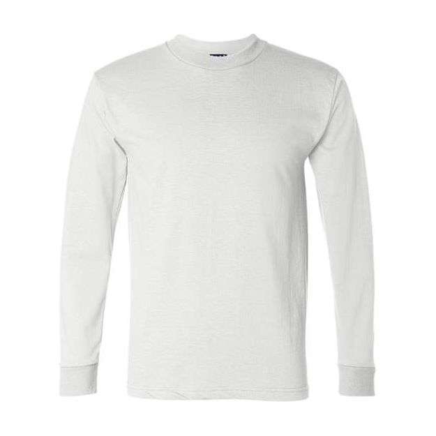 Bayside Unisex Union-Made Long Sleeve T-Shirt - Bayside 2955 Bayside White S