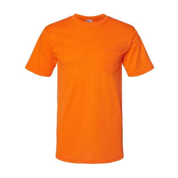 Bayside Unisex USA-Made 50/50 Pocket T-Shirt - Bayside 1725 Bayside Safety Orange S