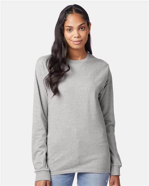 Hanes Authentic Long Sleeve T-Shirt - Hanes 5586
