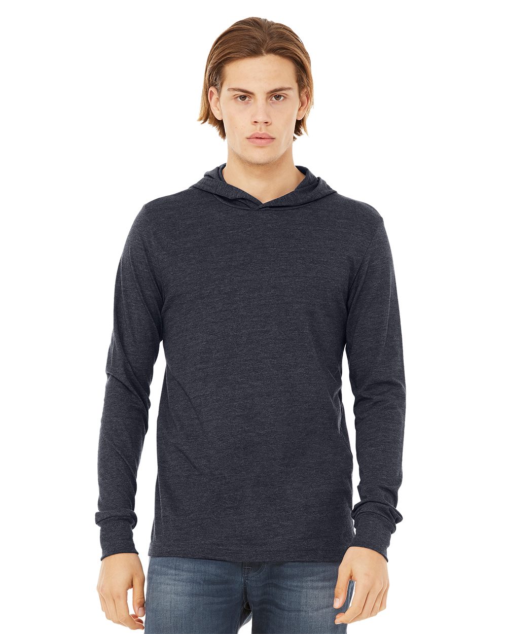 Bella + Canvas 3512 Unisex Jersey Hooded Long Sleeve Tee