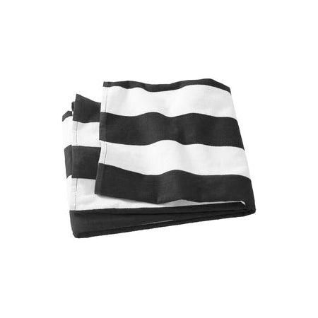 Cabana Stripe Beach Towel Joe's USA Black