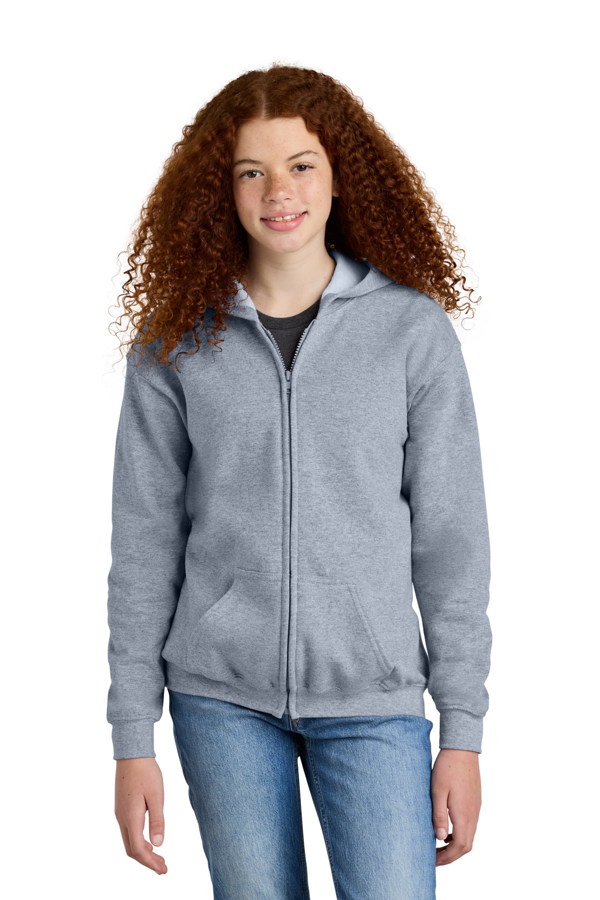 Gildan 18600B Youth Heavy Blend Full-Zip Hooded Sweatshirt