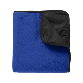 Fleece & Poly Travel Blanket My Store True Royal/ Black