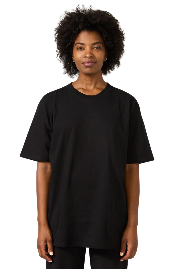 Royal Apparel 19051T Unisex Tubular Short Sleeve Heavy Tee - Black