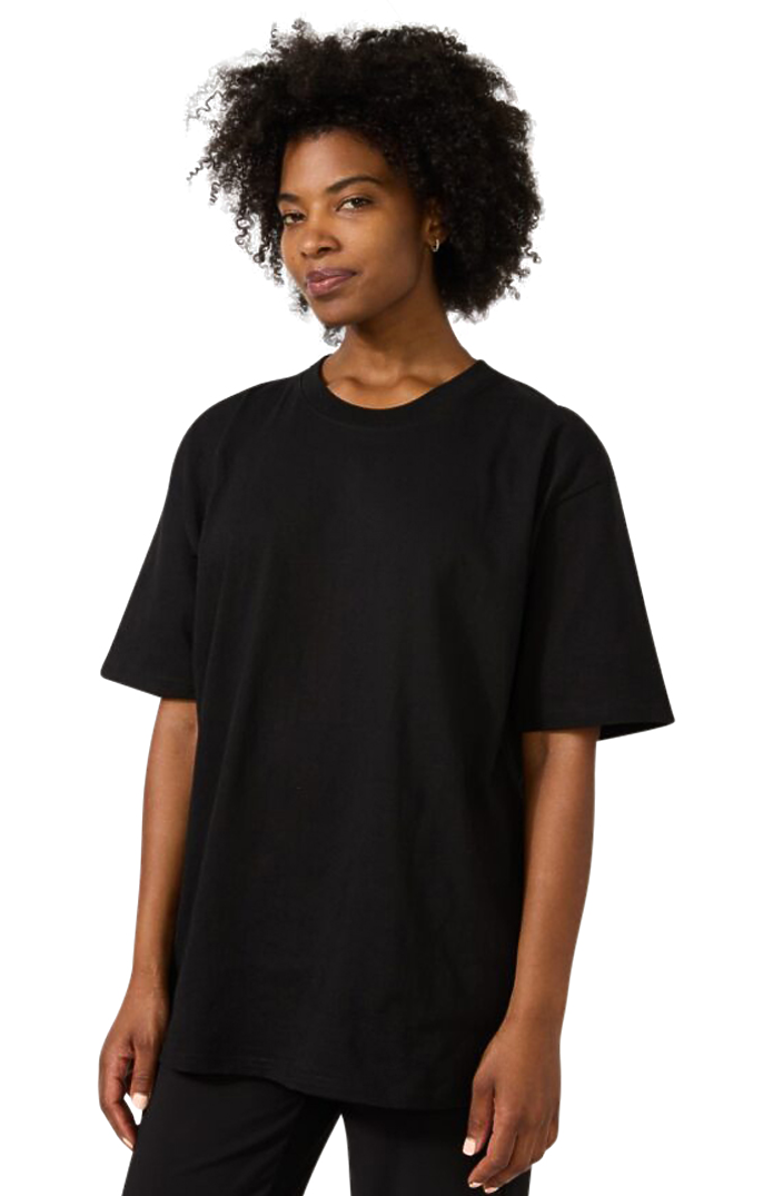 Royal Apparel 19051T Unisex Tubular Short Sleeve Heavy Tee - Black