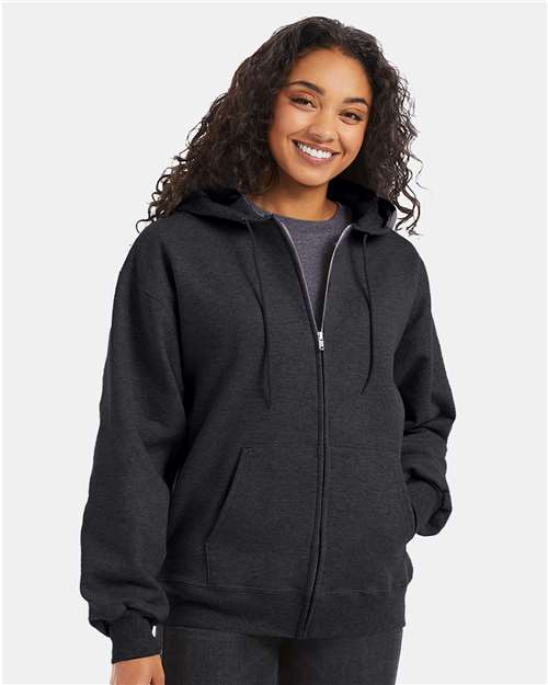 Hanes F280 Unisex Ultimate Cotton Full-Zip Hooded Sweatshirt