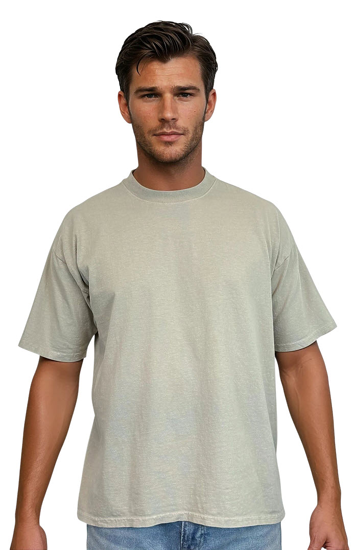 Royal Apparel 19551GD Unisex Garment Dyed S/S Heavy Tee - Silverstone