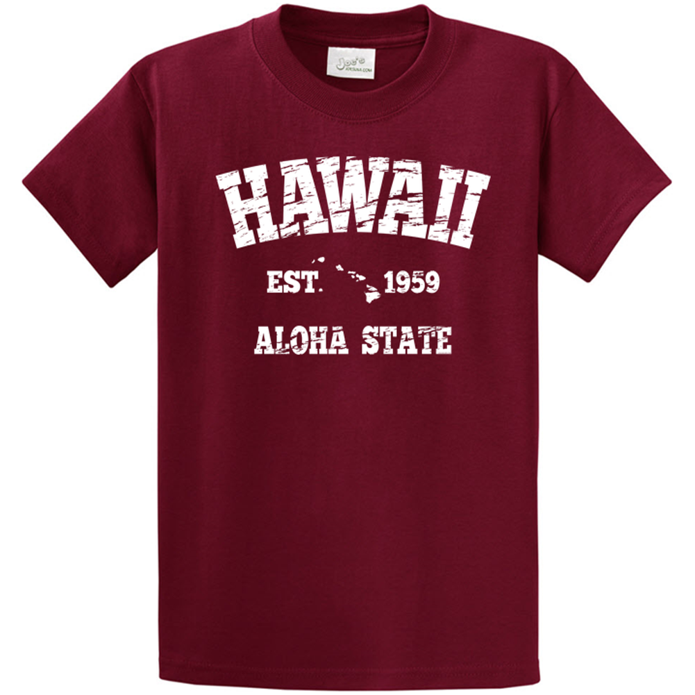 Vintage Hawaiian Islands Tee's in 42 Colors and Regular, Big and Tall Sizes 1959 Joe's USA