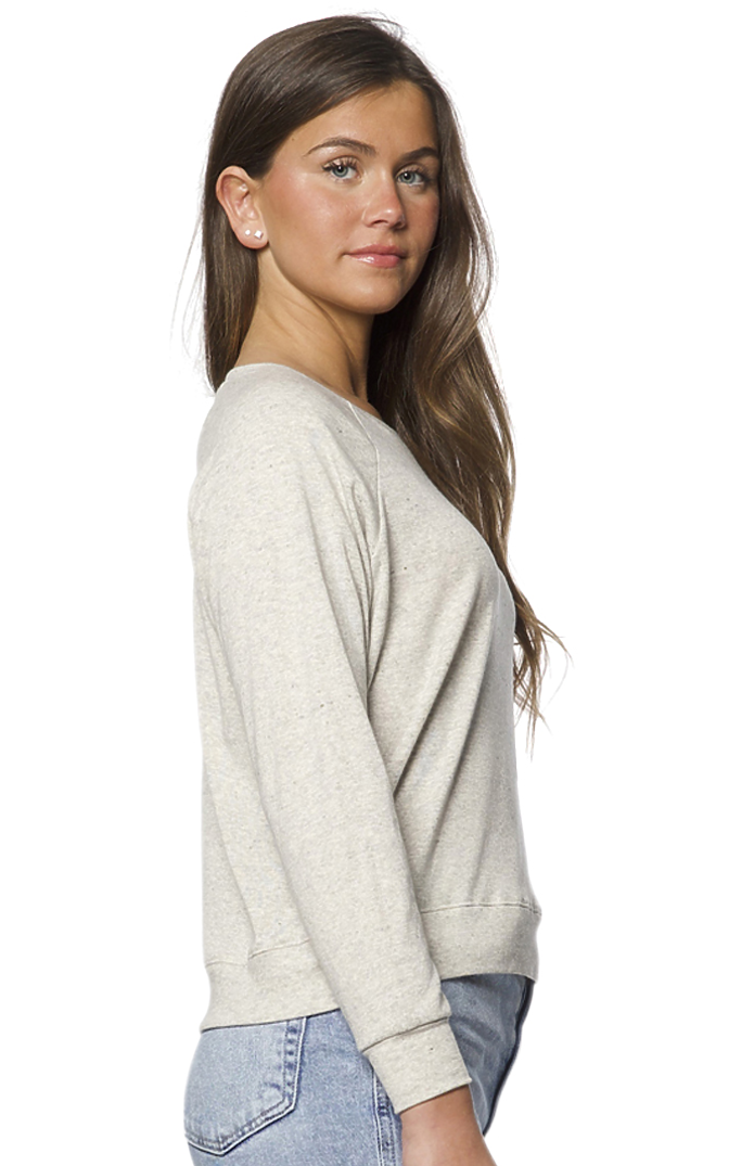 Royal Apparel 20012 Women's Triblend Long Sleeve Raglan Pullover - Tri Ash