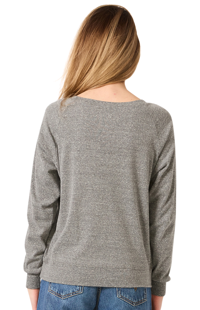 Royal Apparel 20012 Women's Triblend Long Sleeve Raglan Pullover - Tri Vintage Grey