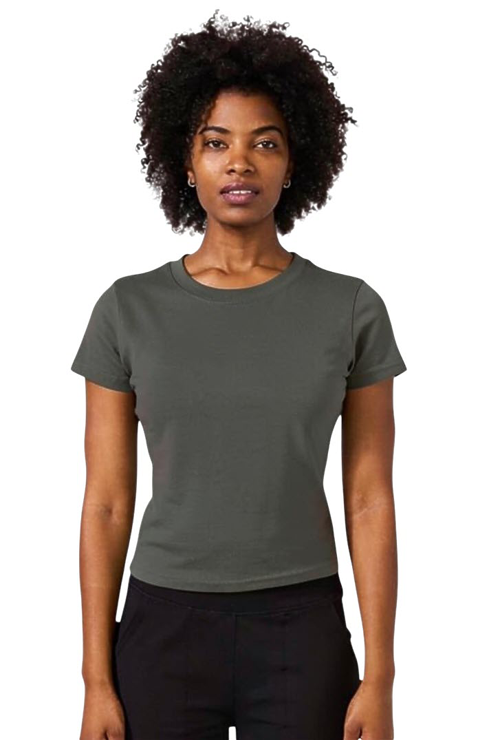 Royal Apparel 2011 Womens Rib Crop Tee - Asphalt