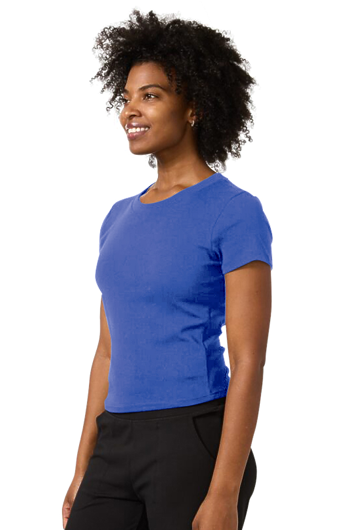 Royal Apparel 2011 Womens Rib Crop Tee - Royal