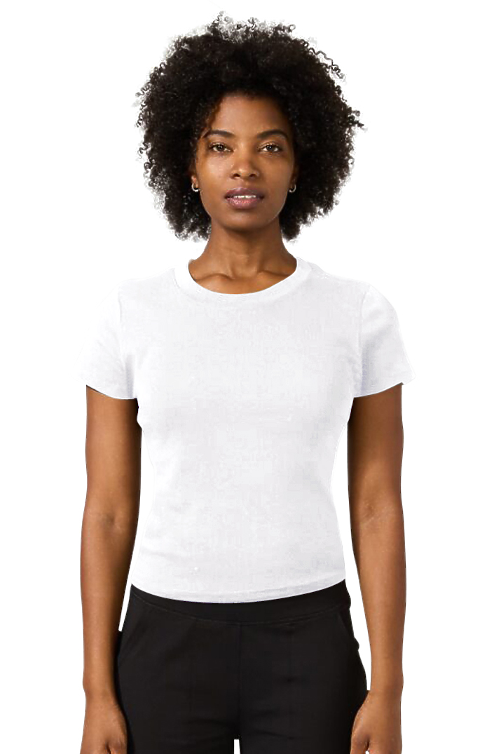 Royal Apparel 2011 Womens Rib Crop Tee - White