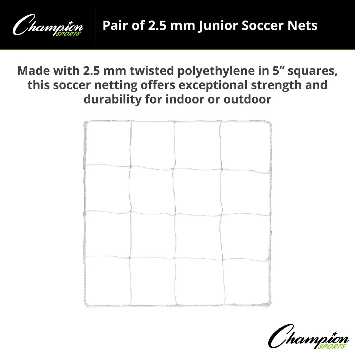 3.5 MM OFFICIAL SIZE SOCCER NET ORANGE