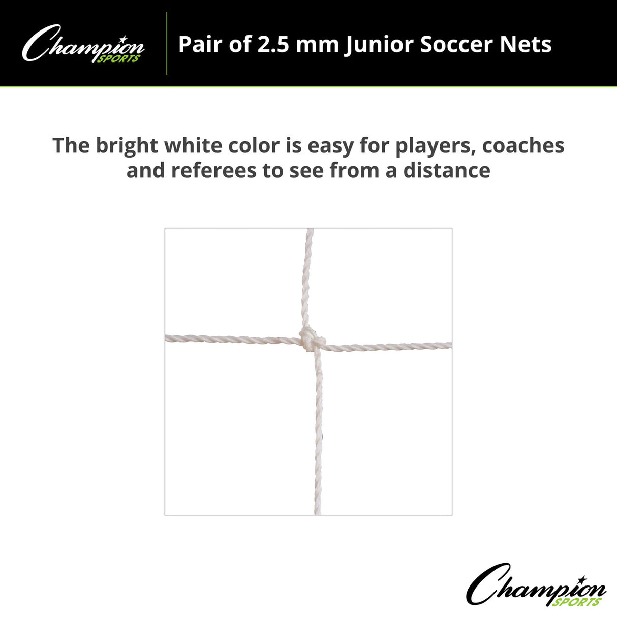 3.5 MM OFFICIAL SIZE SOCCER NET ORANGE