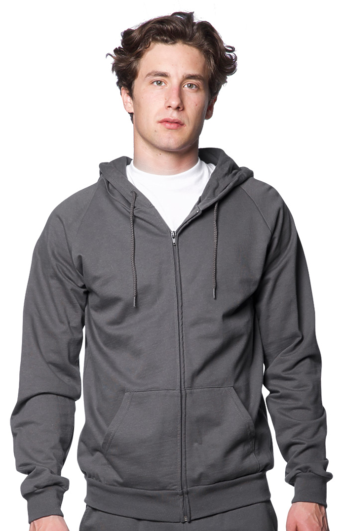 Royal Apparel 21051ORG Unisex Organic Cotton Full Zip Hoodie - Slate