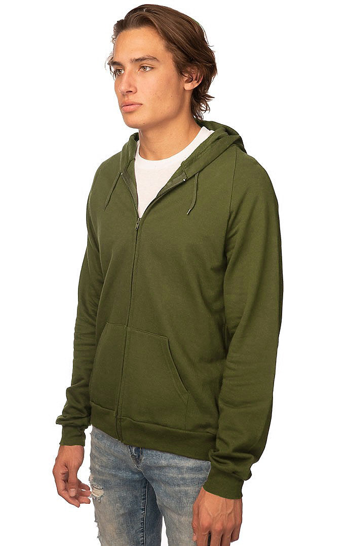 Royal Apparel 21051ORG Unisex Organic Cotton Full Zip Hoodie - Moss