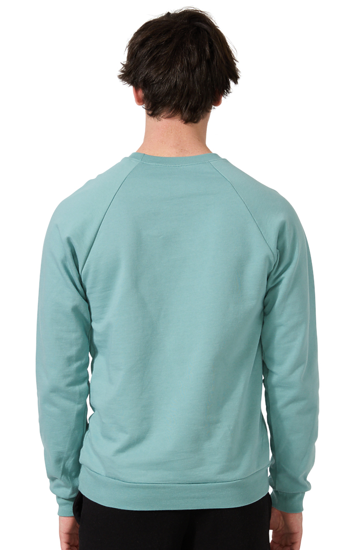 Royal Apparel 21053ORG Unisex Organic Raglan Crew Neck Sweatshirt - Arctic