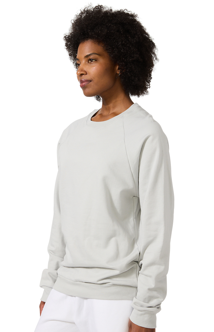 Royal Apparel 21053ORG Unisex Organic Raglan Crew Neck Sweatshirt - Stone