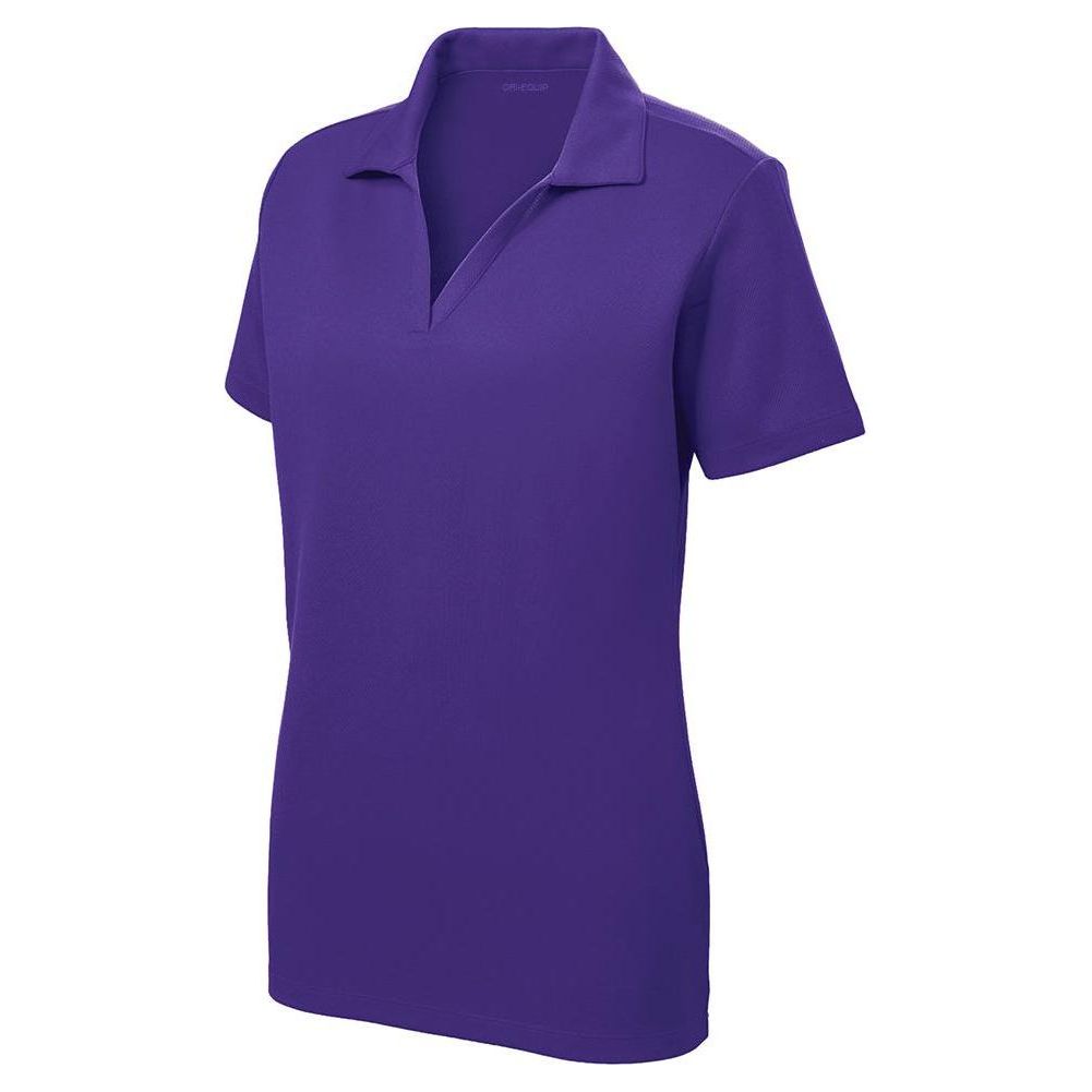DRI-EQUIP Ladies Racer Mesh Golf Polo-Purple DRI-EQUIP Purple X-Small