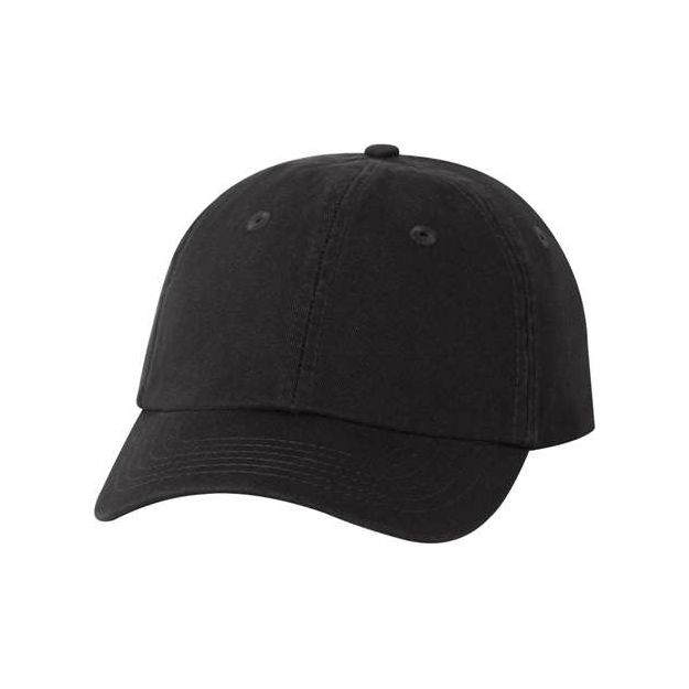 Valucap Youth Small Fit Bio-Washed Dad Hat - Valucap VC300Y Valucap Black Adjustable