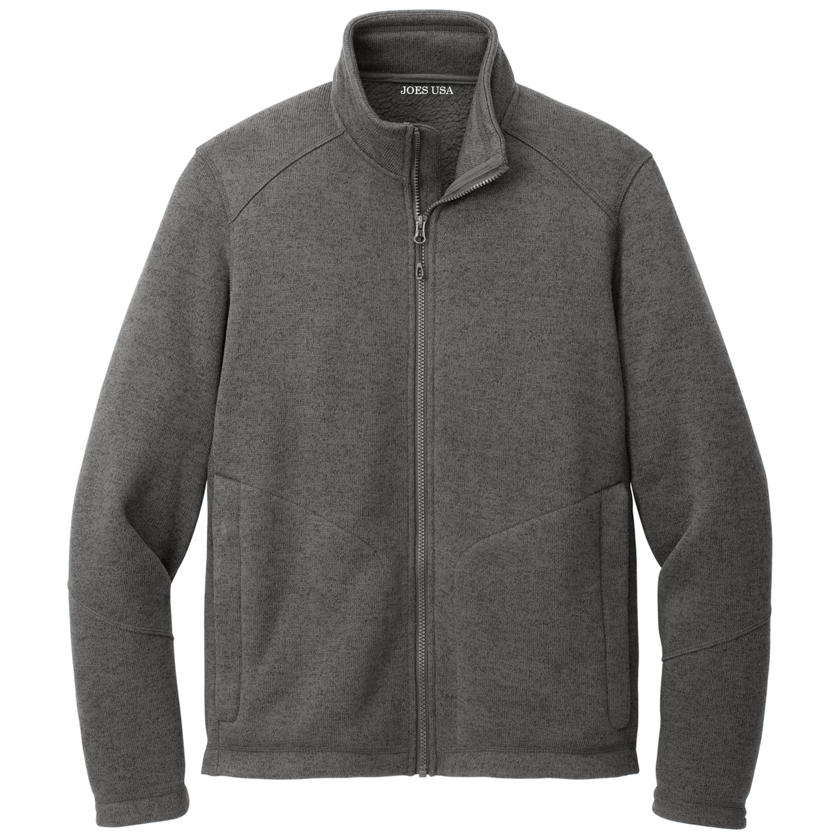 Joe's USA Arc Fleece Full-Zip Sweater Joe's USA Dark Grey Heather X-Small