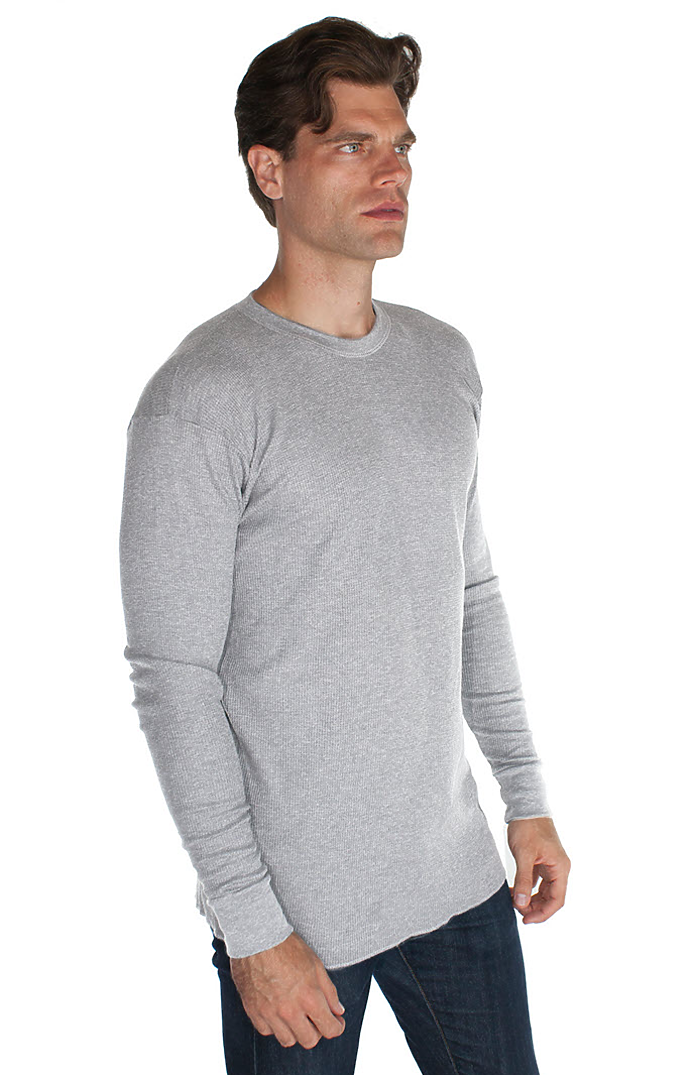 Royal Apparel 23054 Unisex Blend Long Sleeve Thermal - Heather Grey