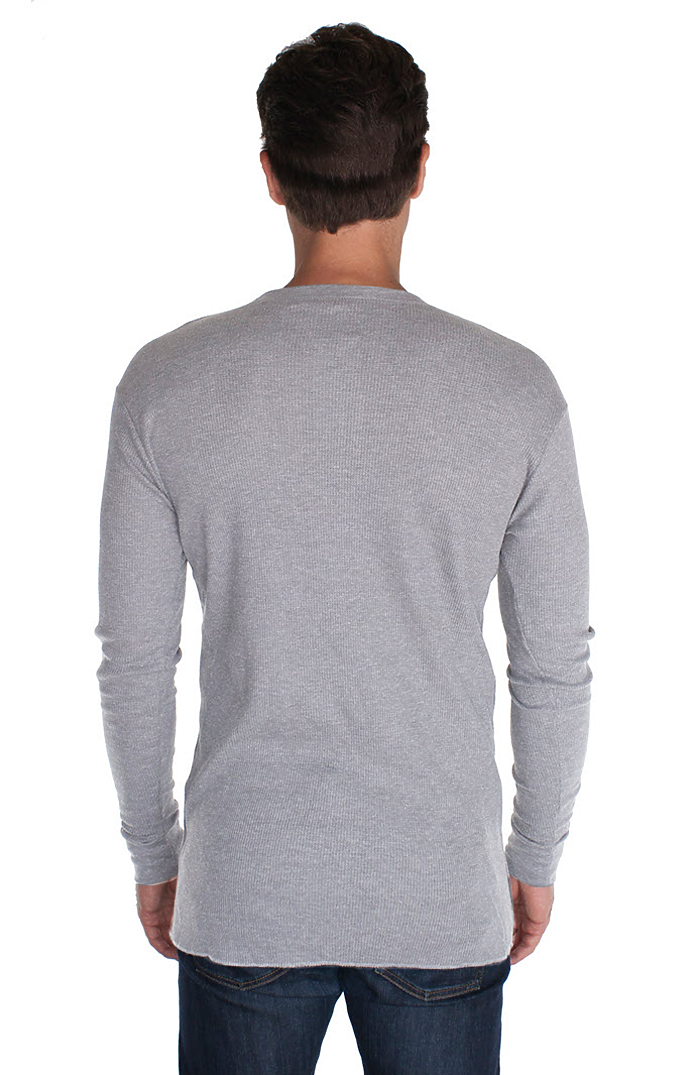 Royal Apparel 23054 Unisex Blend Long Sleeve Thermal - Heather Grey