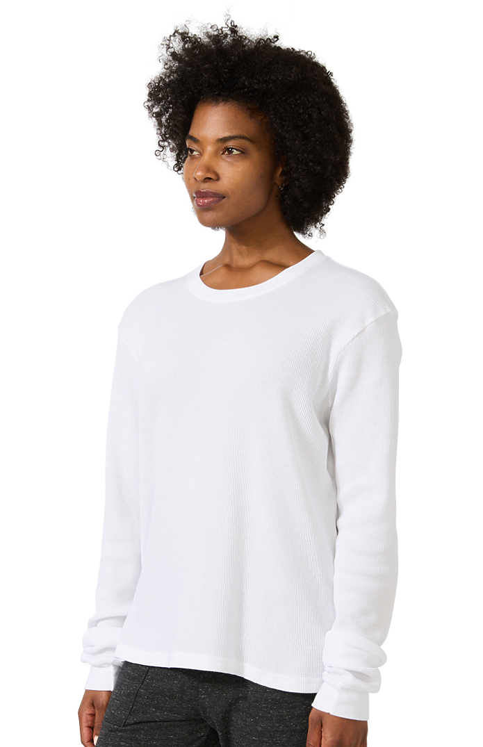 Royal Apparel 23054 Unisex Blend Long Sleeve Thermal - White