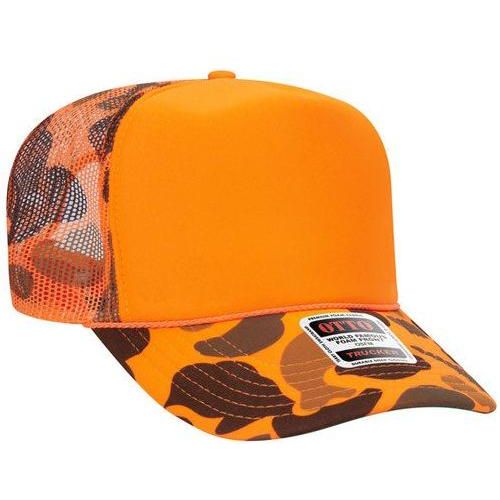 OTTO CAP YOUTH 5 Panel High Crown Mesh Back Foam Trucker Hat 39-165 YOUTH