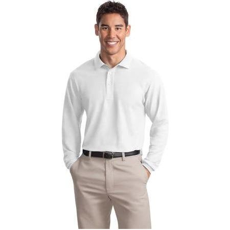 Joe's USA Mens Long Sleeve Silk Touch Polo