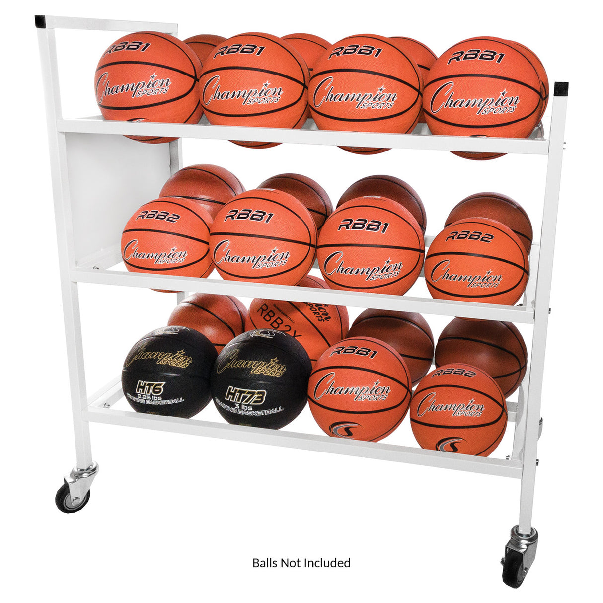 Champion Sports 24 BALL DOUBLE WIDE BALL CART