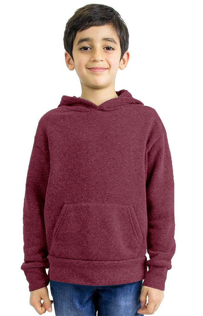 Royal Apparel 25025 Youth Triblend Fleece Pullover Hoodie - Tri Burgundy