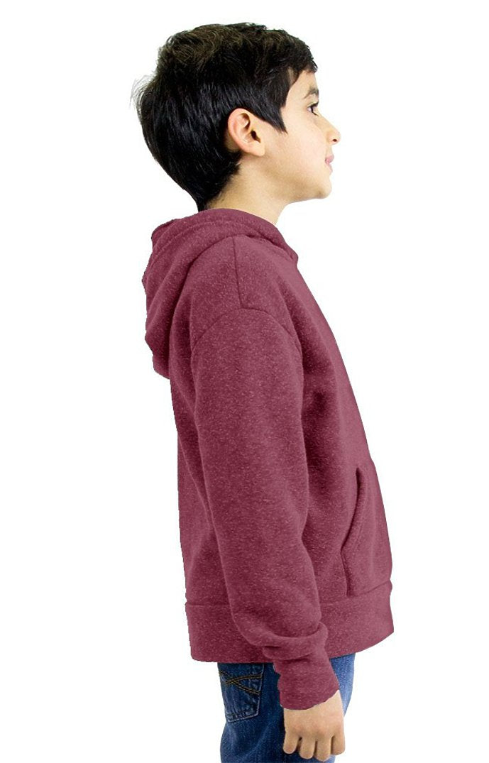 Royal Apparel 25025 Youth Triblend Fleece Pullover Hoodie - Tri Burgundy