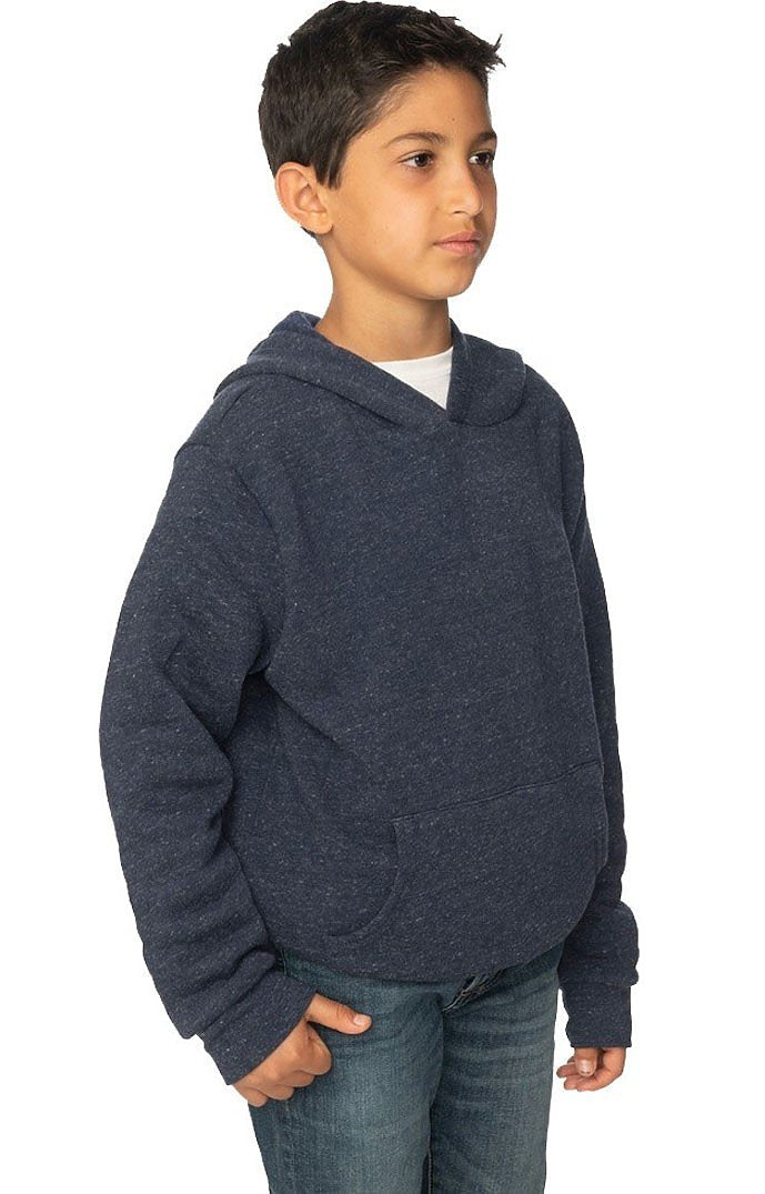 Royal Apparel 25025 Youth Triblend Fleece Pullover Hoodie - Tri Denim Navy