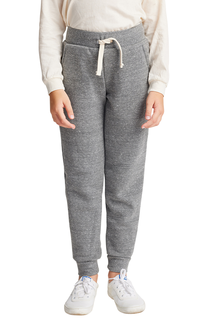 Royal Apparel 25027 Youth Triblend Fleece Jogger Sweatpant - Tri Vintage Grey