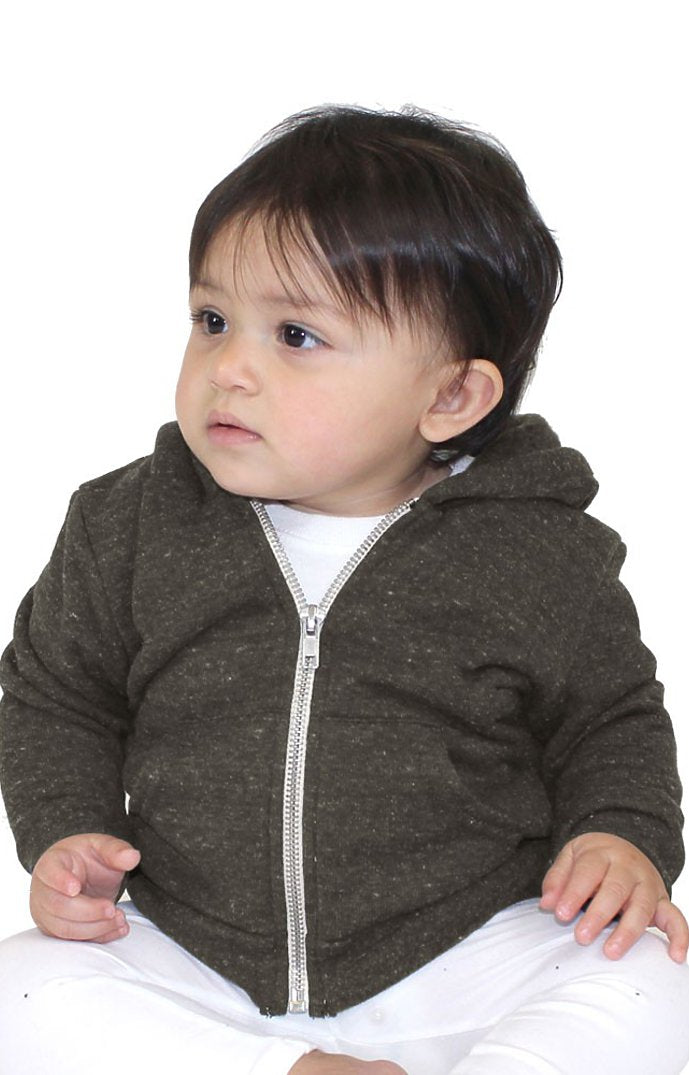 Royal Apparel 25030 Infant Triblend Fleece Zip Hoodie - Tri Onyx