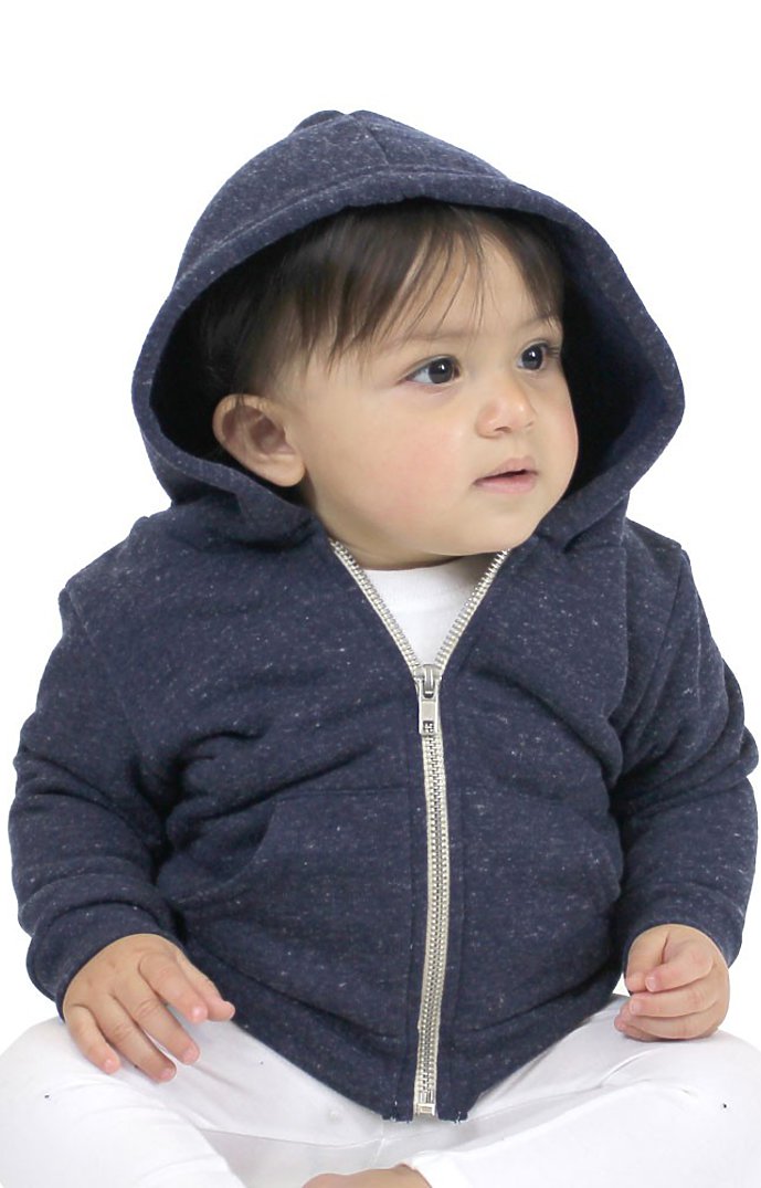 Royal Apparel 25030 Infant Triblend Fleece Zip Hoodie - Tri Denim Navy