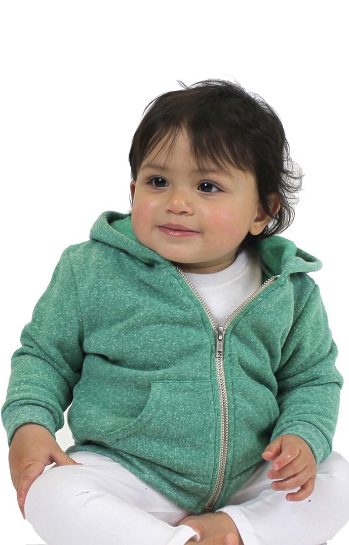Royal Apparel 25030 Infant Triblend Fleece Zip Hoodie - Tri Kelly